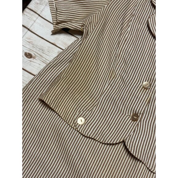 Vintage 1960s Classic Lady By Constantine Striped Two-Piece Blouse Skirt Set 16‎ - Picture 4 of 12